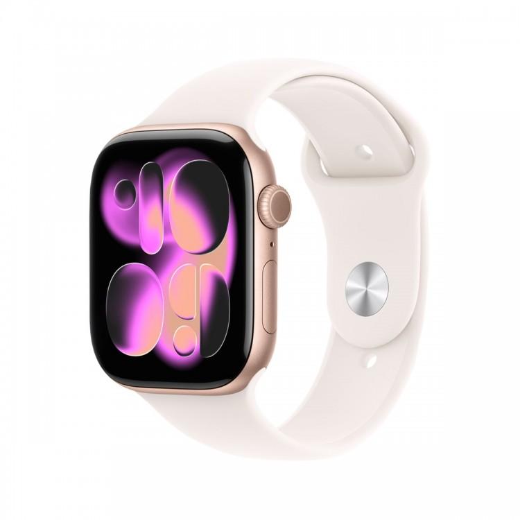 Apple Watch Series 11 46mm Rose Gold Aluminum Case Light Blush Sport Band ЕСТ