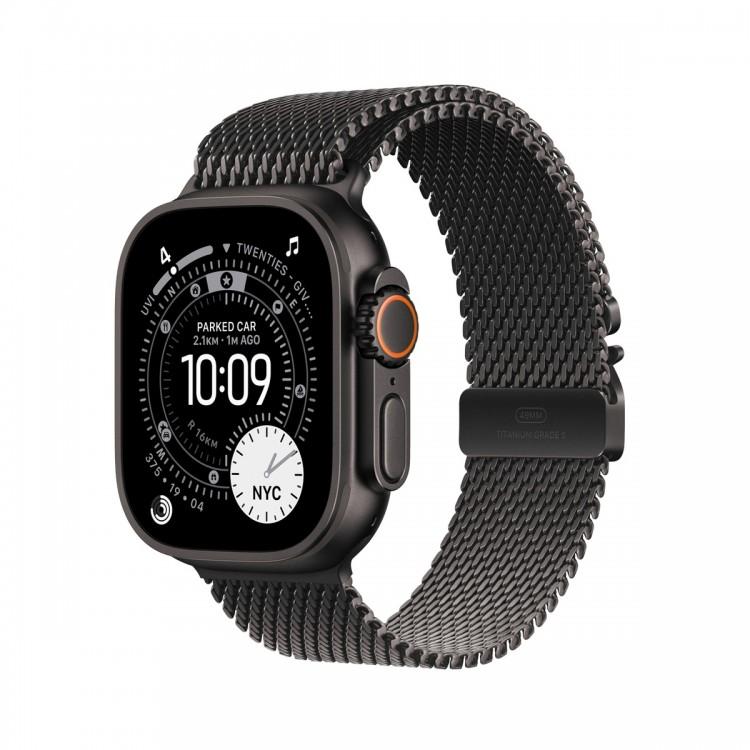Apple Watch Ultra 3 49mm Black Titanium Case Black Titanium Milanese Loop ЕСТ