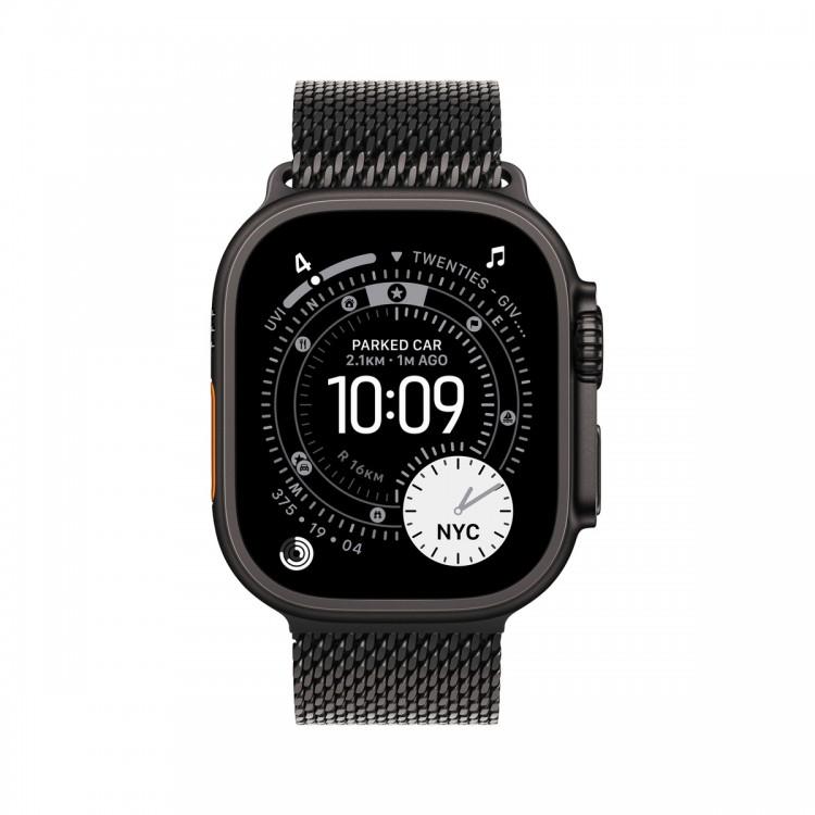Apple Watch Ultra 3 49mm Black Titanium Case Black Titanium Milanese Loop ЕСТ-1