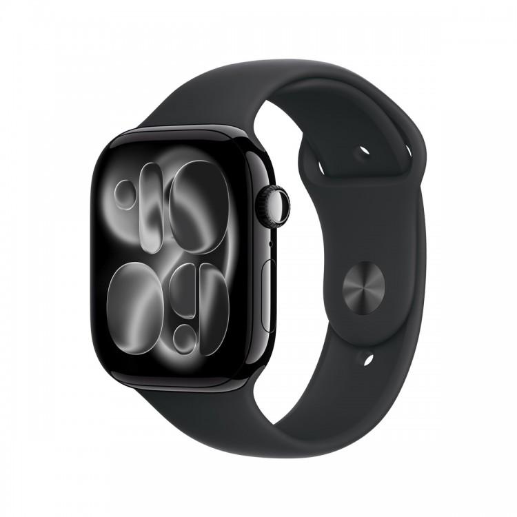 Apple Watch Series 11 46mm Jet Black Aluminum Case Black Sport Band ЕСТ